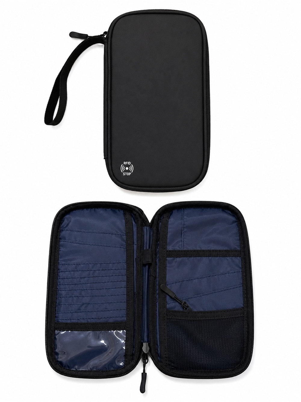 RFID Travel Wallet Black